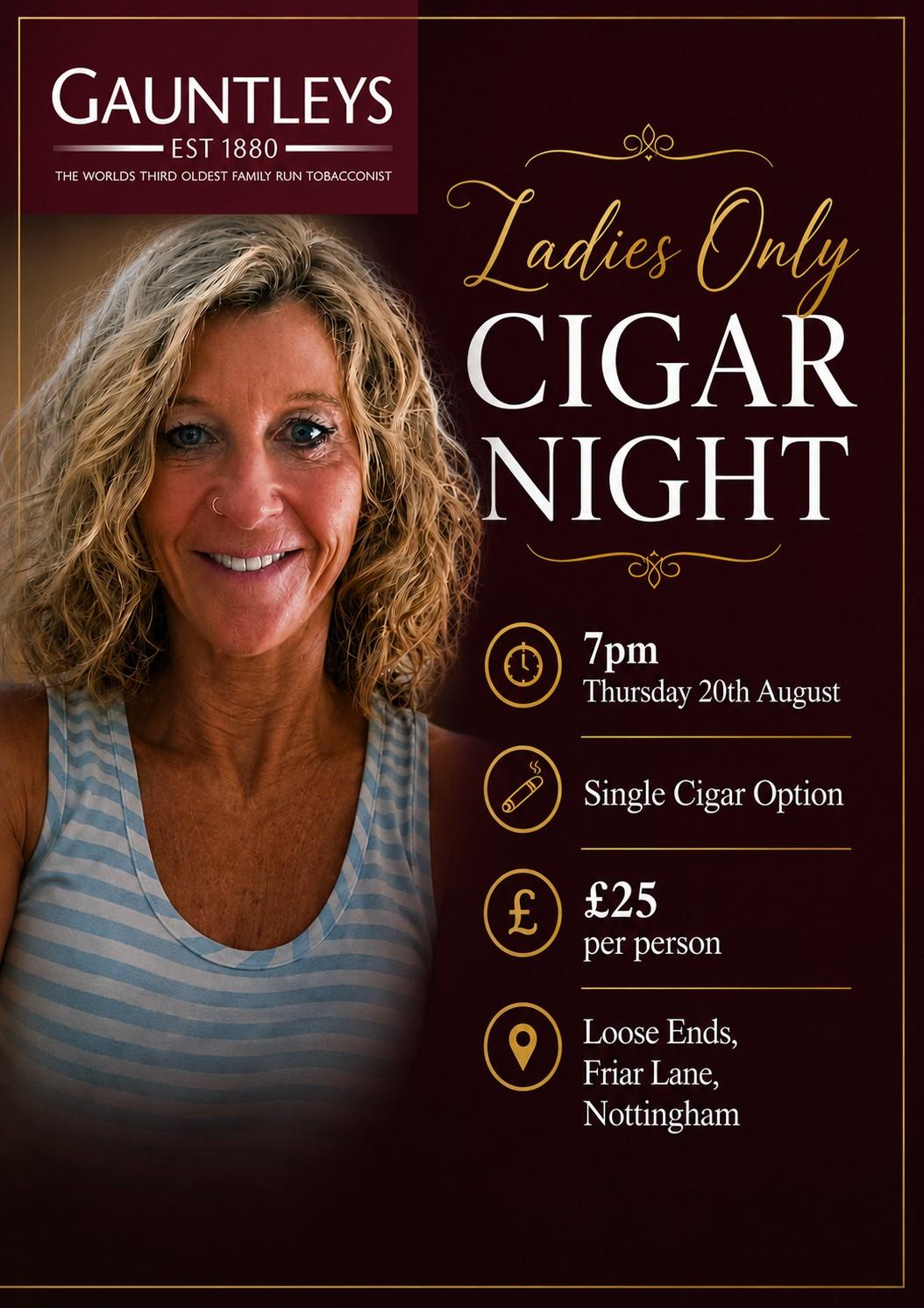Gauntleys Cigar Club – Ladies Only Evening